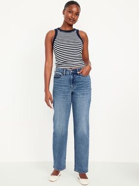 Old Navy High Rise Curvy Loose Leg Jeans 12 Petite